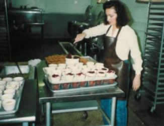 Jeanine Durand-Arnopoulos Prepping lunch trays.