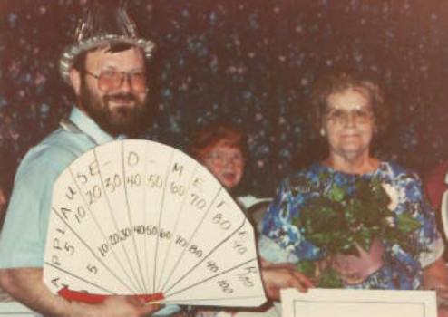 Senior's Day Talent Show Applause Meter in 1986.